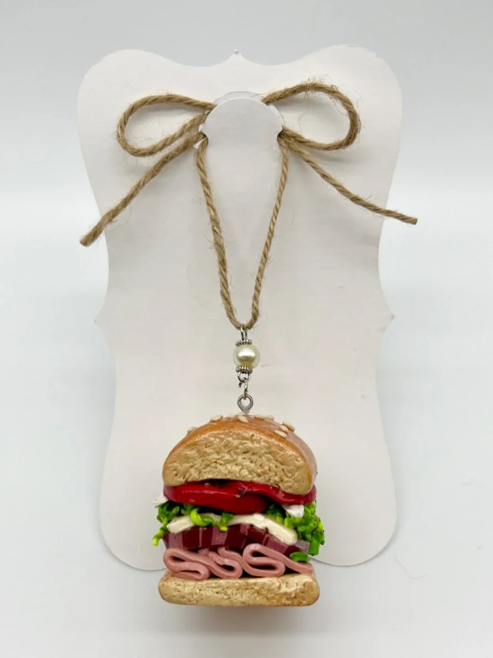 Ham, Salami & Cheese Sandwich Ornament | Handmade Italian Deli Sub Ornament